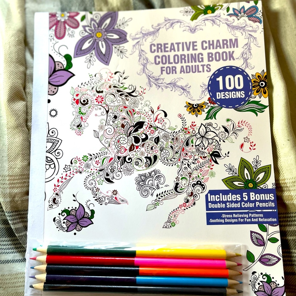 Creative charm coloring book for adults